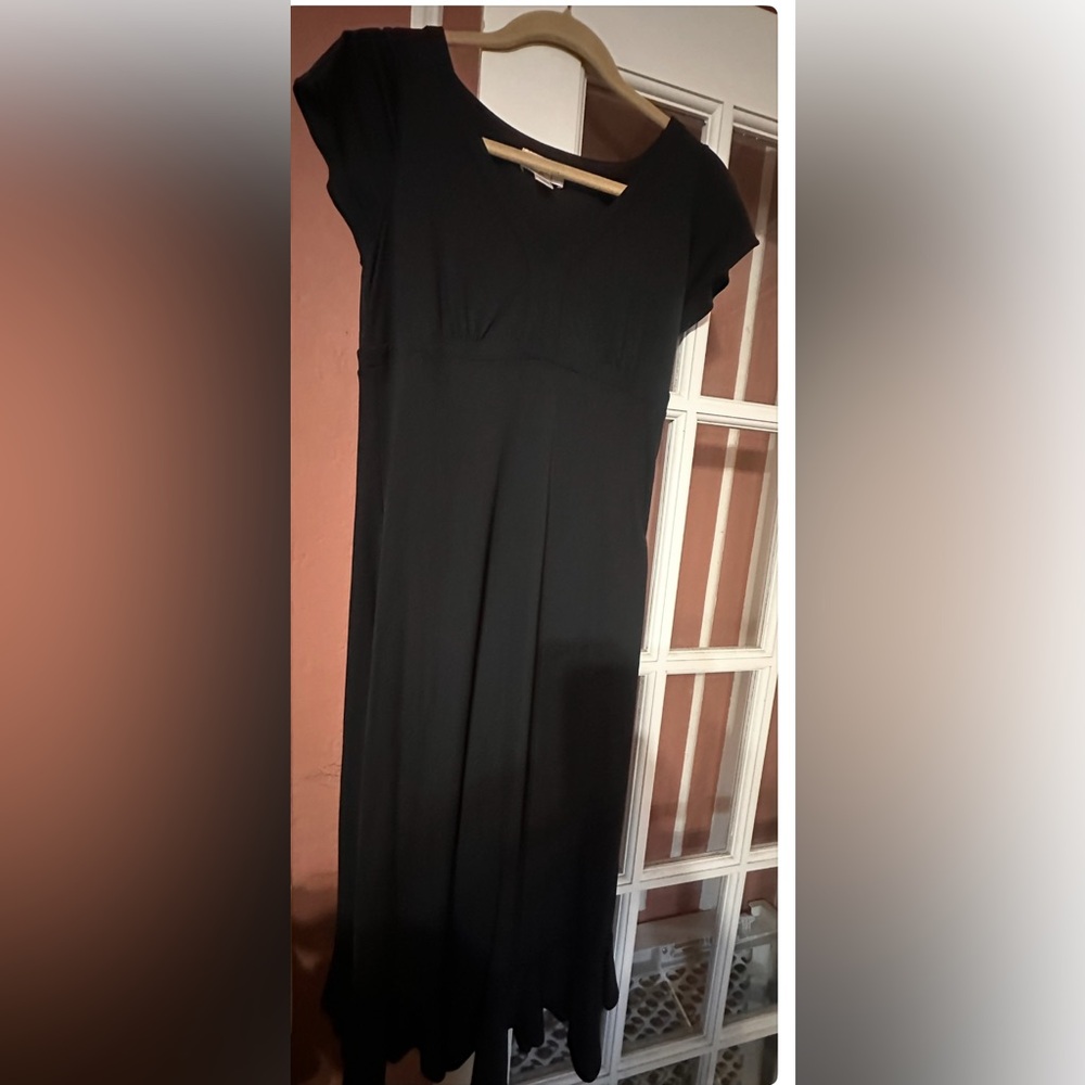 Anne Klein Loft maxi Elegant Black Dress Size 6